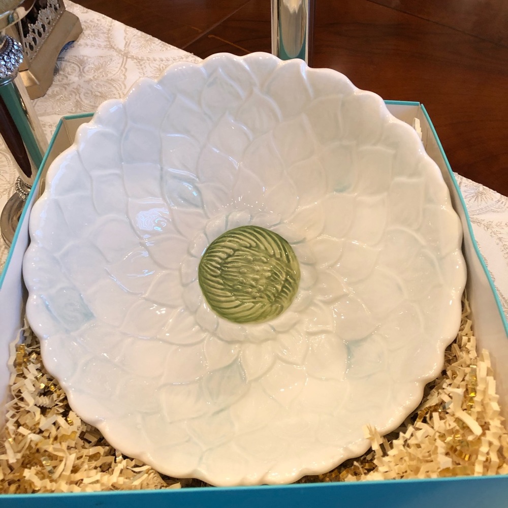NWT Mikasa Silk Teal Vegetable Bowl - Picture 2 of 5